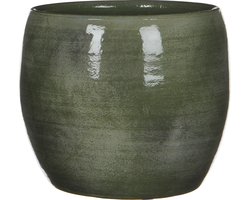 Mica Decorations Lester Bloempot - H18 x Ø20 cm - Terracotta - Groen