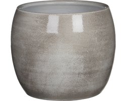 Mica Decorations Lester Bloempot - H18 x Ø20 cm - Terracotta - Lichtgrijs