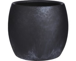 Mica Decorations Lester Bloempot - H22 x Ø24 cm - Terracotta - Zwart