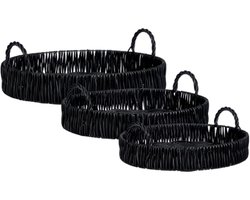 Mica Decorations Liam Dienblad Set van 3 - Zwart