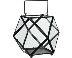 Mica Decorations Lois Lantaarn - L30 x B30 x H24 cm - Metaal - Zwart