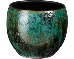 MICA DECORATIONS LOREN POT ROND BLAUW - H13XD14CM