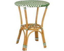 Mica Decorations Mandox Bistrotafel voor Buiten - H66 x Ø50 cm - Donkergroen, Wit