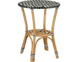 Mica Decorations Mandox Bistrotafel voor Buiten - H66 x Ø50 cm - Zwart, Wit