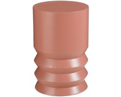 Mica Decorations Mart Bijzettafel – Bijzettafel Rond – Tafeltje – Koffietafel – Bijzet Tafel voor Woonkamer – Ook als Plantentafeltje of Plantenstandaard - Metaal – 46 x 30 cm – Oranje