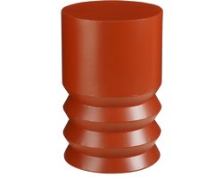 Mica Decorations Mart Bijzettafel – Bijzettafel Rond – Tafeltje – Koffietafel – Bijzet Tafel voor Woonkamer – Ook als Plantentafeltje of Plantenstandaard - Metaal – 46 x 30 cm – Rood