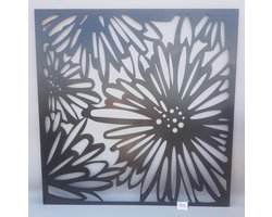 Mica Decorations Metalen muurdecoratie bloemen 90x90cm