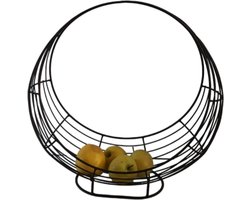 Mica Decorations Metalen ronde maand zwart, L41 x B15,5 x H40cm