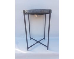 MIca Decorations Metalen ronde side table blauw