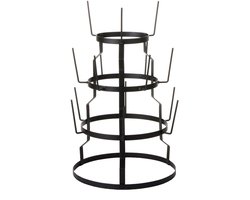 Mica Decorations Mokkenrek - H50 x Ø34 cm - Metaal - Zwart