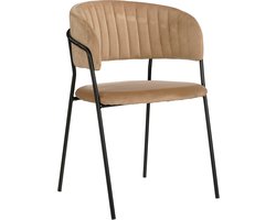 Mica Decorations Moony Eetkamerstoel - Velvet - Beige