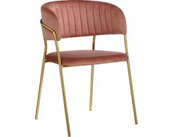 Mica Decorations Moony Eetkamerstoel - Velvet - Roze