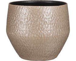 Mica Decorations Morris Bloempot - 28x28x25 cm - Keramiek - Taupe