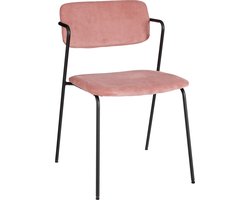 Mica Decorations Nanet Eetkamerstoel - Velvet - Roze