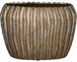 Mica Decorations Noma Bloempot - 28x28x19 cm - Keramiek - Brons