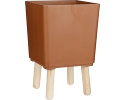 Mica Decorations Orion Plantenbak - H46 x Ø29 cm - Vezel - Bruin