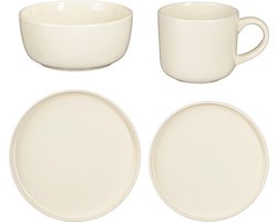 Mica Decorations Ozzu Serviesset 4 Persoons - Steengoed - Off-white