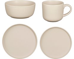 Mica Decorations Ozzu Serviesset 4 Persoons - Steengoed - Taupe