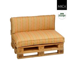 Mica Decorations Palletkussen Gestreep - 120 x 80 cm - Oker