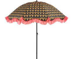 Mica Decorations Parasol hart zwart - h238xd220cm