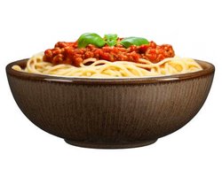 Mica Decorations Pasta bord Nusa - bruin - 17 x 6 cm - keramiek - diep bord