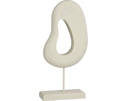 Mica Decorations Pastina Ornament op Voet - L7 x B17 x H38 cm - FSC 100% Mangohout - Off White