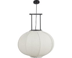 Mica Decorations Pego Hanglamp - H55 x Ø50 cm - Linnen - Off-white
