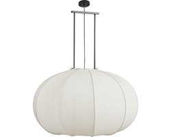 Mica Decorations Pego Hanglamp - H94 x Ø83 cm - Linnen - Off-white
