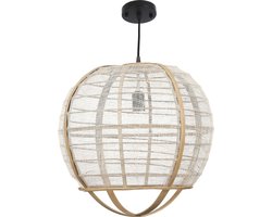 Mica Decorations Pella Hanglamp - H44 x Ø45 cm - Linnen - Beige