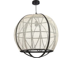 Mica Decorations Pella Hanglamp - H50 x Ø51 cm - Linnen - Off-white
