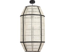 Mica Decorations Pella Hanglamp - H58 x Ø33 cm - Linnen - Off-white