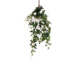 Mica Decorations - Petunia Kunst Hangplant - H80 x Ø20 cm - Crème