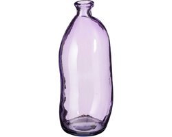 Mica Decorations Pinto Vaas - 13x13x35 cm - Glas - Paars