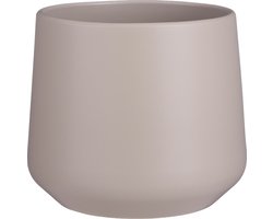 Mica Decorations Plantenpot - mat taupe - H18xD21 cm - keramiek - voor kamerplant - bloempot