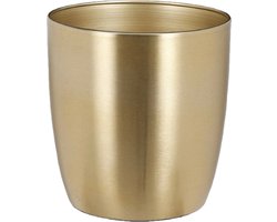 Mica Decorations Plantenpot - metaal - goud - D16 x H15 cm - bloempot