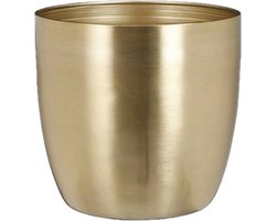 Mica Decorations Plantenpot - metaal - goud - D20 x H19 cm - bloempot