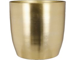 Mica Decorations Plantenpot - metaal - goud - D28 x H27 cm - bloempot