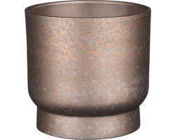 Mica Decorations - Plantenpot - terracotta - koper flakes relief- D22/H20 cm