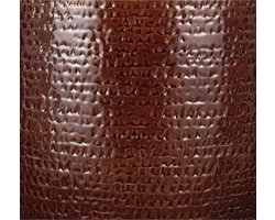 Mica Decorations Plantenpot/bloempot - terracotta - kastanje bruin flakes relief- D29/H26 cm