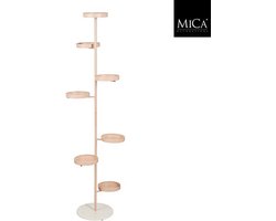 Mica Decorations Plantenstandaard Brutus - 48x20x172 cm - IJzer - Lichtroze