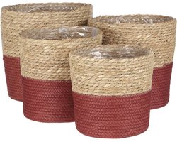 Mica Decorations Rachel Manden Set - 25x25x25 cm - Donkerrood