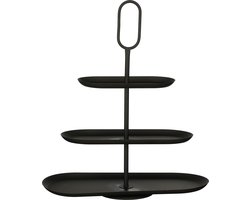 Mica Decorations Rama Etagere 3 Laags - L48 x B20 x H55 cm - Metaal - Zwart
