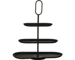 Mica Decorations Rama Etagere 3 Laags - Taarplateau - Serveertoren - 48 x 20 x 55 cm - Cake Stand - Serveerplateau - Metaal - Etagere Goud