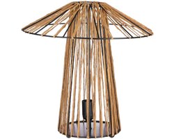 Mica Decorations Razan Tafellamp - H40xØ38 cm - Raffia - Lichtbruin