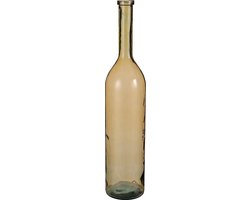 Mica Decorations Rioja Fles Vaas - H100 x Ø21 cm - Gerecycled Glas - Oker