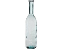 Mica Decorations Rioja Fles Vaas - H100 x Ø21 cm - Gerecycled Glas - Transparant