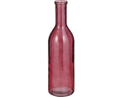 Mica Decorations Rioja Fles Vaas - H50 x Ø15 cm - Gerecycled Glas - Bordeaux