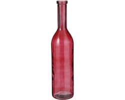 Mica Decorations Rioja Fles Vaas - H75 x Ø18 cm - Gerecycled Glas - Bordeaux