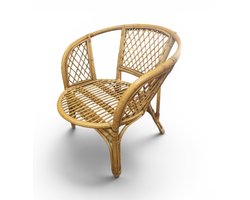 Mica Decorations Rotan stoel/fauteuil l.bruin