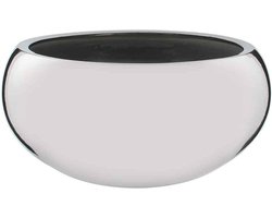 Mica Decorations schaal rond moro maat in cm: 21.5 x 48 zilver - ZILVER